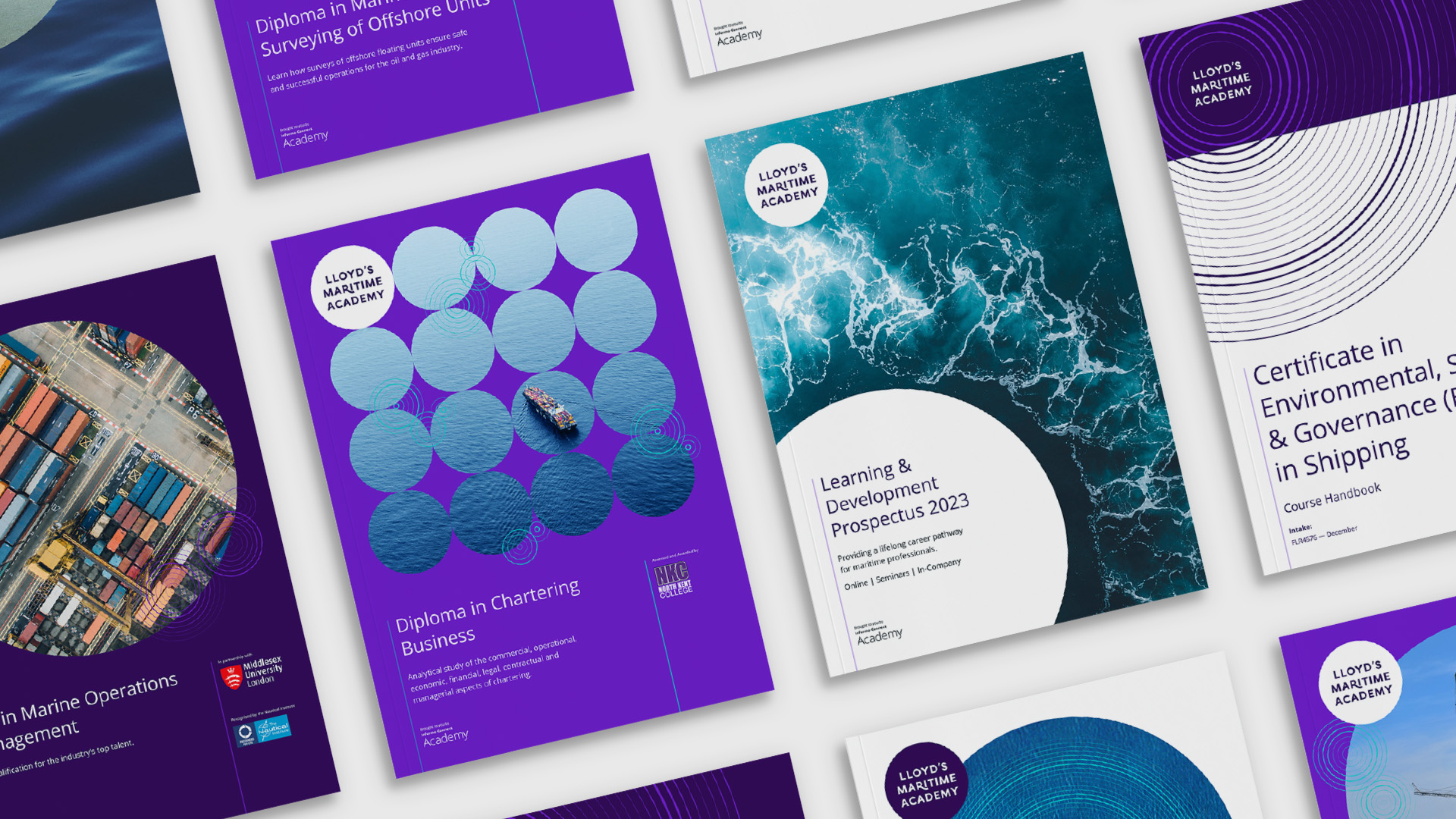 Brochure covers for LMA courses